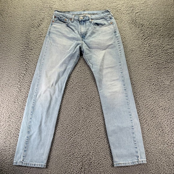 Levis 510 Jeans Mens 31x30 Blue Light Wash Cotton Stretch Slim Fit Denim - Picture 1 of 10